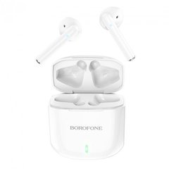 Bluetooth стерео гарнітура Borofone BW07 Wide sound true TWS white