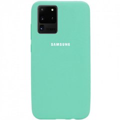 Силиконовый чехол Full Cover для Samsung S20 ultra turquoise
