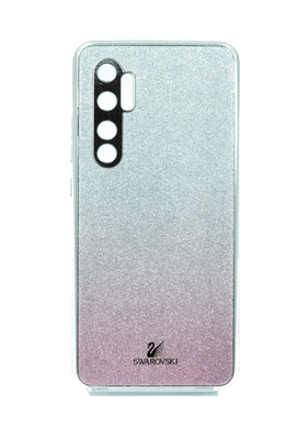 Чехол TPU+Glass для Xiaomi Mi Note10 Lite Swarovski pink