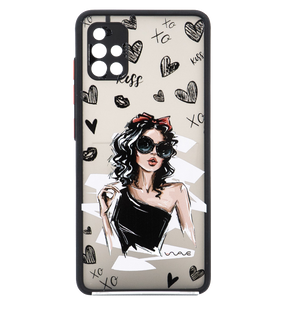 Силиконовый чехол WAVE Cartoon для Samsung A51 (PC+TPU) little black dress