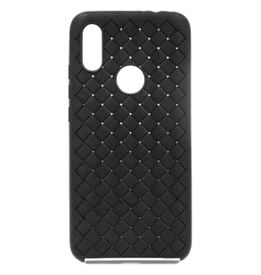 Силиконовый чехол Weaving case для Xiaomi Redmi 7 black (плетенка)