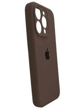 Силіконовий чохол Full Cover для iPhone 15 Pro brown Full Camera