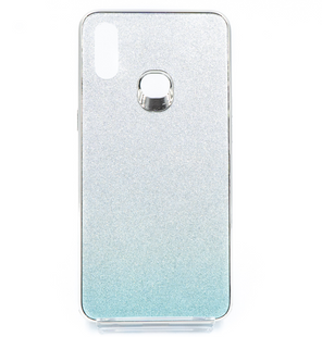 Чехол TPU+Glass для Samsung A10S Swarovski mint