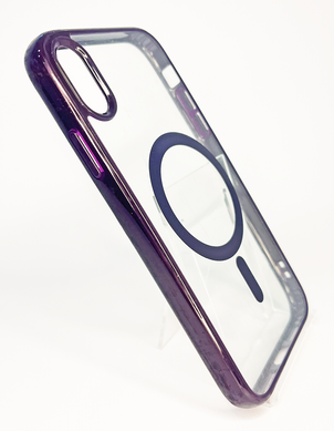 Чохол Clear Color MagSafe Box для iPhone XR dark purple