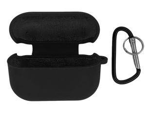 Чохол for AirPods Pro силіконовий + карабін black