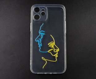 Силіконовий чохол MyPrint для iPhone 12 mini Two_face-UKR, clear