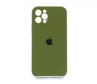 Силіконовий чохол Full Cover для iPhone 12 Pro army green Full Camera