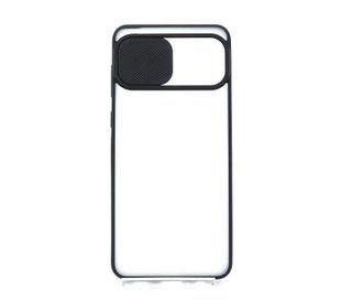 TPU чохол Camshield mate для Samsung A02 black шторка/захист камери
