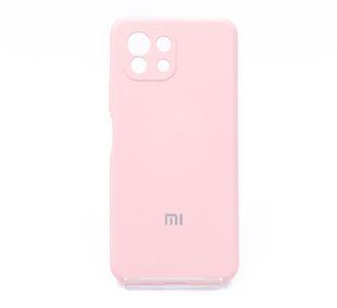 Силиконовый чехол Full Cover для Xiaomi Mi 11 Lite pink Full camera