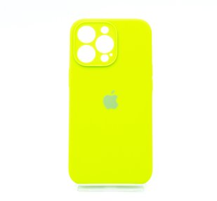 Силіконовий чохол Full Cover для iPhone 13 Pro lime green Full Camera