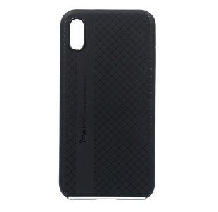 Накладка iPaky (OR) Carbon TPU+Bamper для iPhone X black/silver