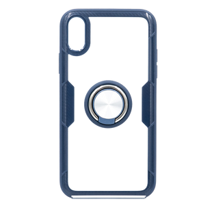 TPU+PC чехол Deen CrystalRing с магнитом для iPhone X/XS clear/blue