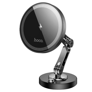 Автотримач із бездротовим ЗП Hoco HW26 15W Wireless Fast Charge grey