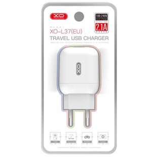 Мережевий зарядний пристрій XO L37 Type-C 2.1A 1m (EU) white