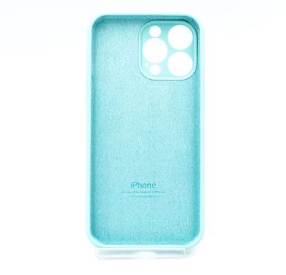 Силіконовий чохол Full Cover Square для iPhone 14 Pro Max azure Full Camera