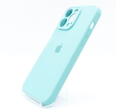 Силіконовий чохол Full Cover Square для iPhone 14 Pro Max azure Full Camera
