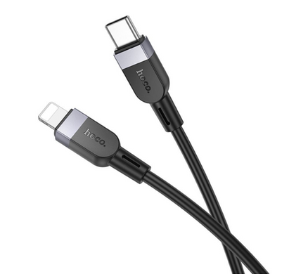 Кабель Hoco X109 Silicone Type-C to Lightning PD27W 2m black