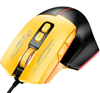 Дротова комп'ютерна миша HOCO GM31 black/yellow