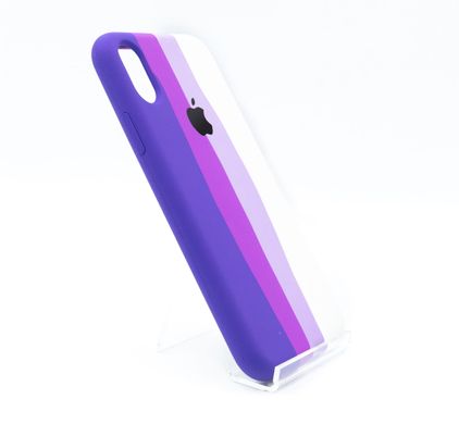 Силіконовий чохол Full Cover для iPhone X/XS Rainbow №6