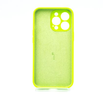 Силіконовий чохол Full Cover для iPhone 13 Pro lime green Full Camera