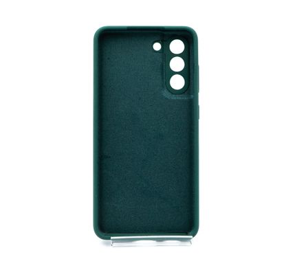 Силиконовый чехол Full Cover для Samsung S21 FE forest green Full camera без logo with frame
