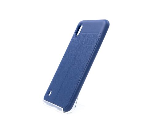 Силіконовий чохол Auto Focus шкіра для Samsung A10 blue