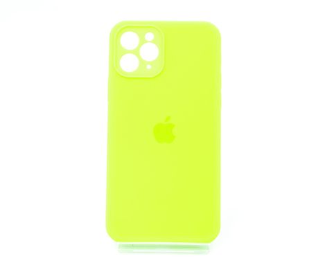 Силіконовий чохол Full Cover для iPhone 11 Pro neom green Full Camera