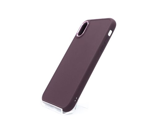 TPU чохол Bonbon Metal Style для iPhone XR plum