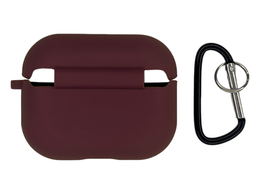 Чехол for AirPods Pro 3 силиконовый plum с микрофиброй