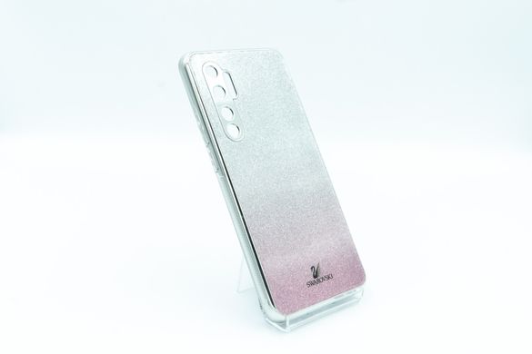 Чехол TPU+Glass для Xiaomi Mi Note10 Lite Swarovski pink