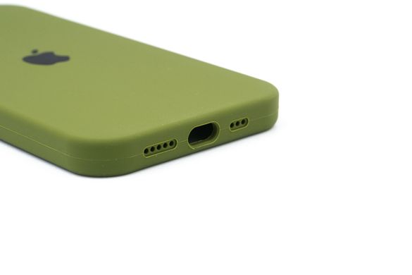 Силіконовий чохол Full Cover для iPhone 12 Pro army green Full Camera