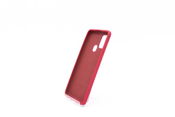 Силіконовий чохол Full Cover для Samsung A21S rose red (Hot pink)
