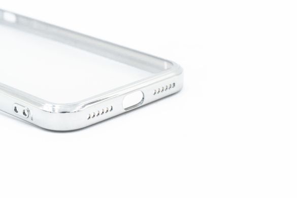 Силіконовий чохол Сlear для iPhone X/XS silver Full Camera з глянсовою окантовкою