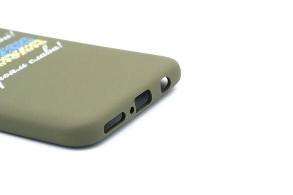 Силиконовый чехол Full Cover SP MyPrint для Huawei P30 Lite dark olive (Героям Слава)