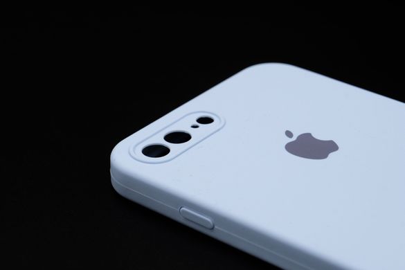 Силіконовий чохол Full Cover Square для iPhone 7+/8+ lilac blue Camera Protective