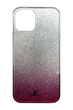 Чохол TPU+Glass для iPhone 12/12 Pro Swarovski raspberry