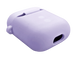 Чохол for AirPods 1/2 силіконовий light purple з мікрофіброю