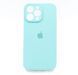 Силіконовий чохол Full Cover Square для iPhone 14 Pro Max azure Full Camera