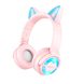 Bluetooth стерео гарнітура Borofone BO15 Cat ear pink