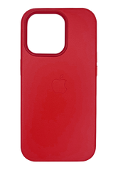 Чохол Leather with Magsafe для iPhone 13 Pro red