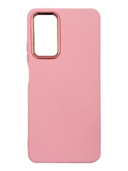 Силиконовый чехол Metal Frame для Xiaomi Redmi Note 11 Pro 4G/5G/12 Pro 4G light pink (AA)