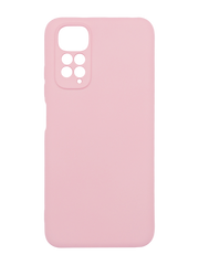 Силіконовий чохол SMTT для Xiaomi Redmi Note 11/Note 11S pink Full Camera з мікрофіброю