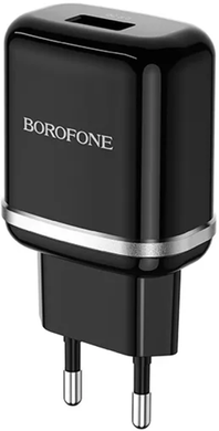 Мережевий зарядний пристрій Borofone BA36A QC3.0 1usb (EU) black