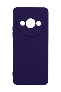 Силіконовий чохол SMTT для Xiaomi Redmi A3/A3x dark violet Full Camera з мікрофіброю