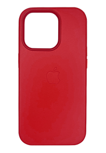 Чохол Leather with Magsafe для iPhone 13 Pro red