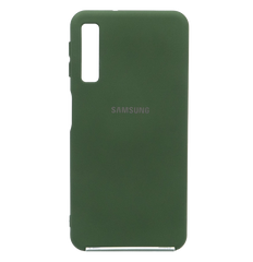 Силиконовый чехол Full Cover для Samsung A750/A7 2018 dark green My Color