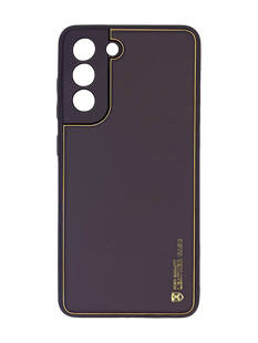 Чохол шкіра Xshield для Samsung S21 FE dark purple Full Camera