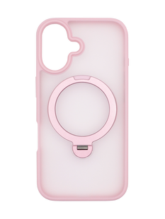 Чохол TPU+PC Metal Buttons with MagSafe Colorful HQ Ring для iPhone 16 pink