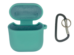 Чохол for AirPods 1/2 силіконовий turquoise з мікрофіброю