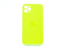 Силіконовий чохол Full Cover для iPhone 11 Pro Max neon green Full Camera